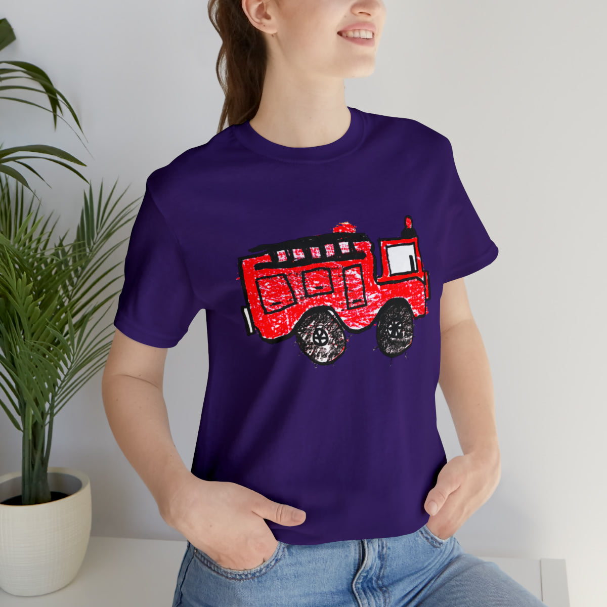 Fire Truck Unisex Jersey Short Sleeve Tee