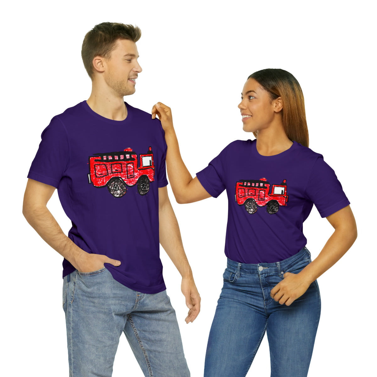 Fire Truck Unisex Jersey Short Sleeve Tee