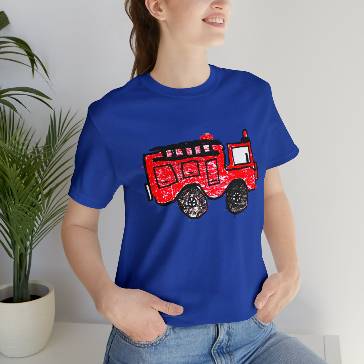 Fire Truck Unisex Jersey Short Sleeve Tee
