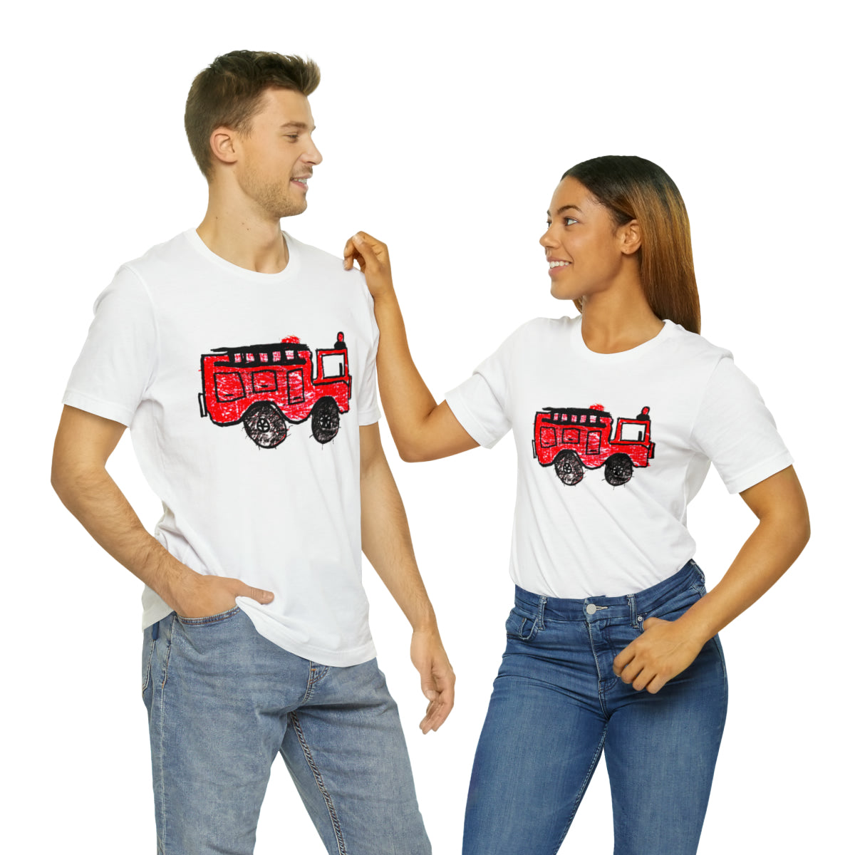 Fire Truck Unisex Jersey Short Sleeve Tee