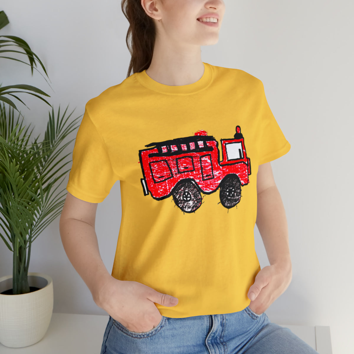 Fire Truck Unisex Jersey Short Sleeve Tee
