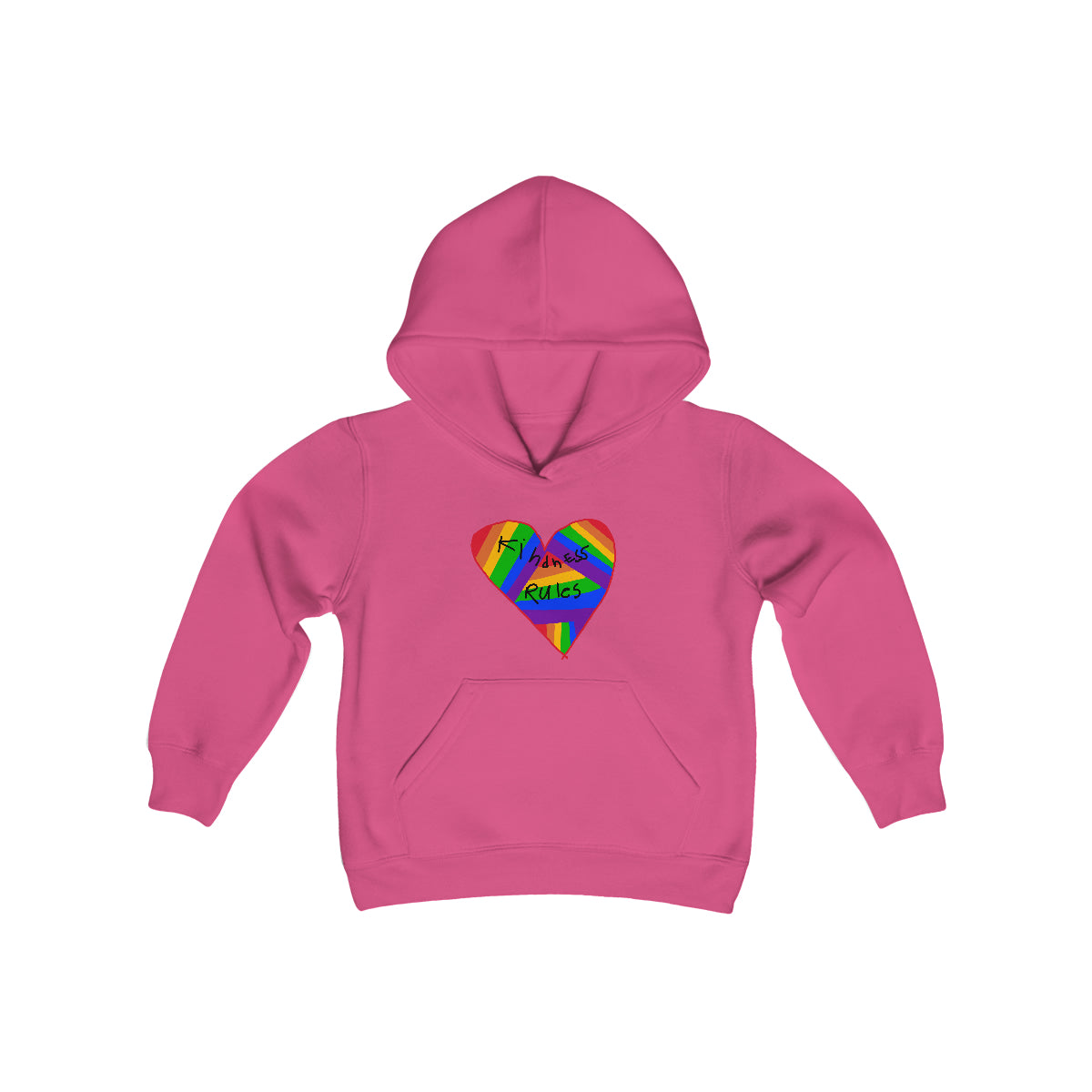 Kindness Rules Youth Heavy Blend Hooded Sweatshirt