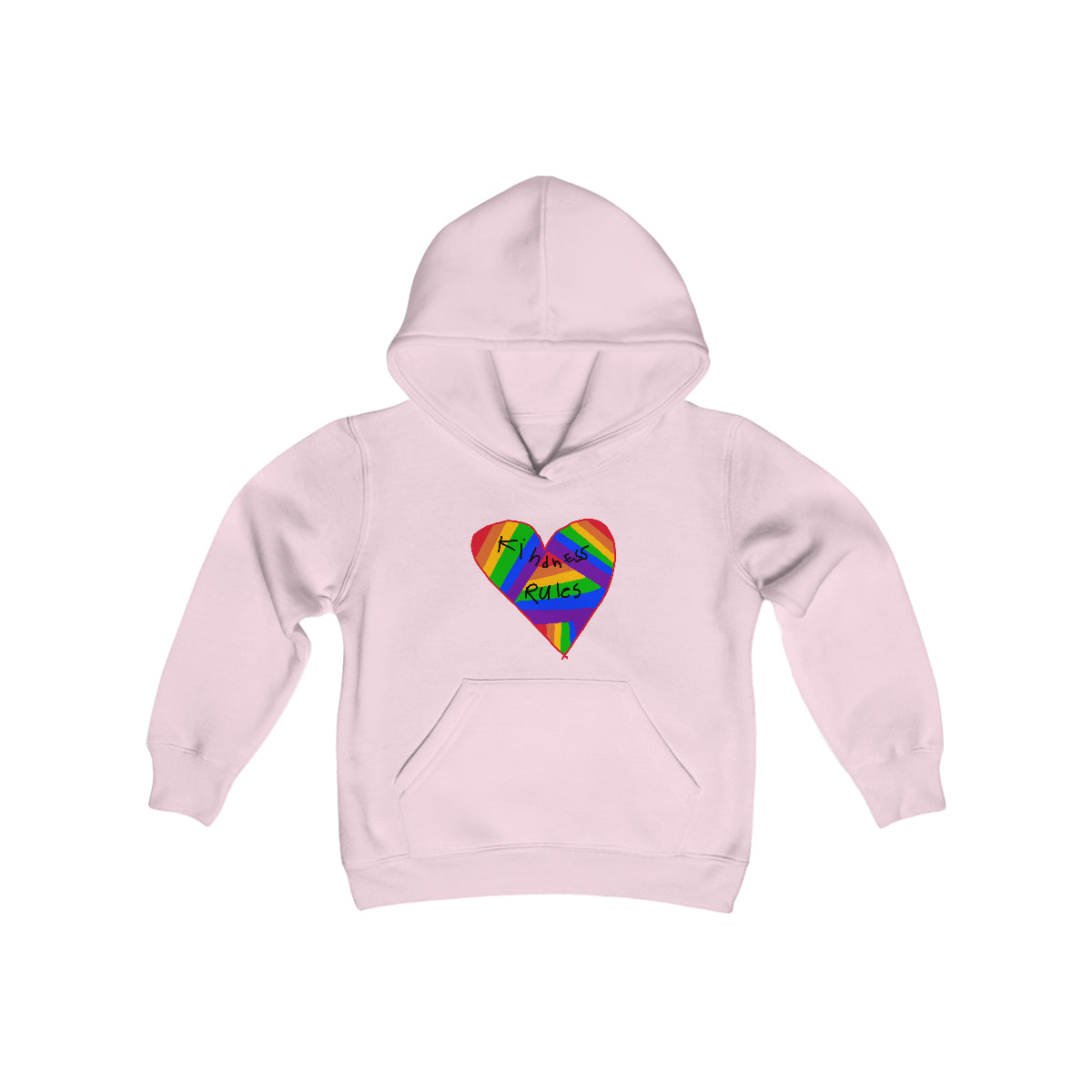 Kindness Rules Youth Heavy Blend Hooded Sweatshirt