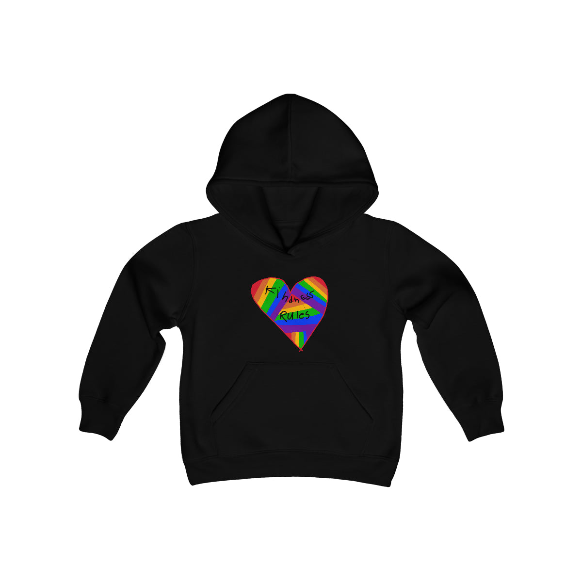 Kindness Rules Youth Heavy Blend Hooded Sweatshirt