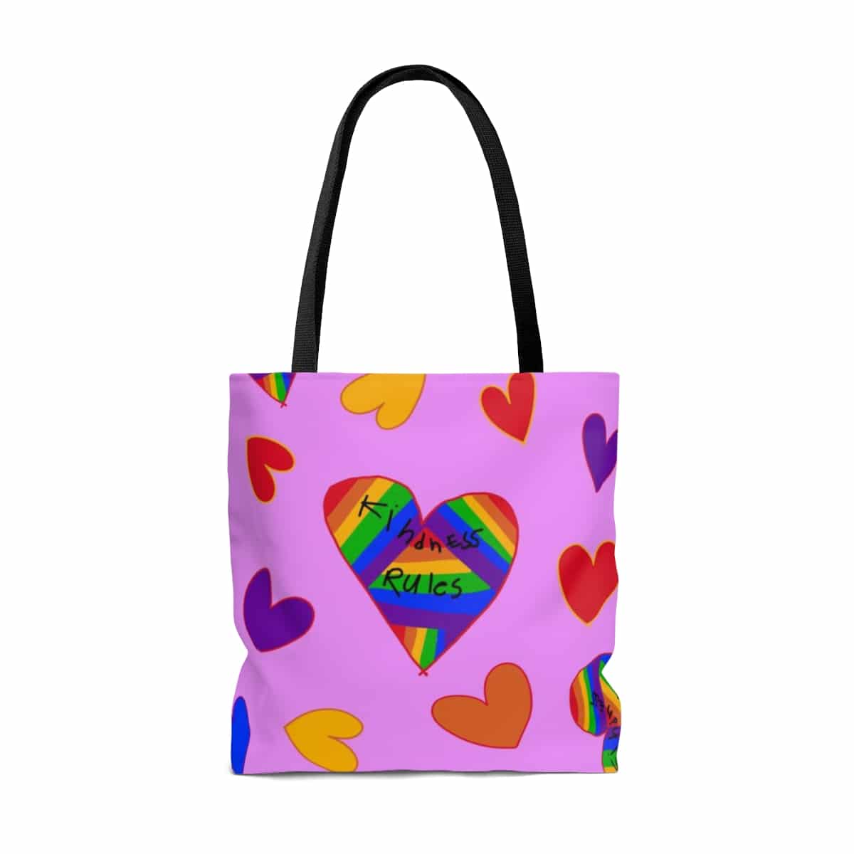 Kindness Rules Hearts Tote Bag