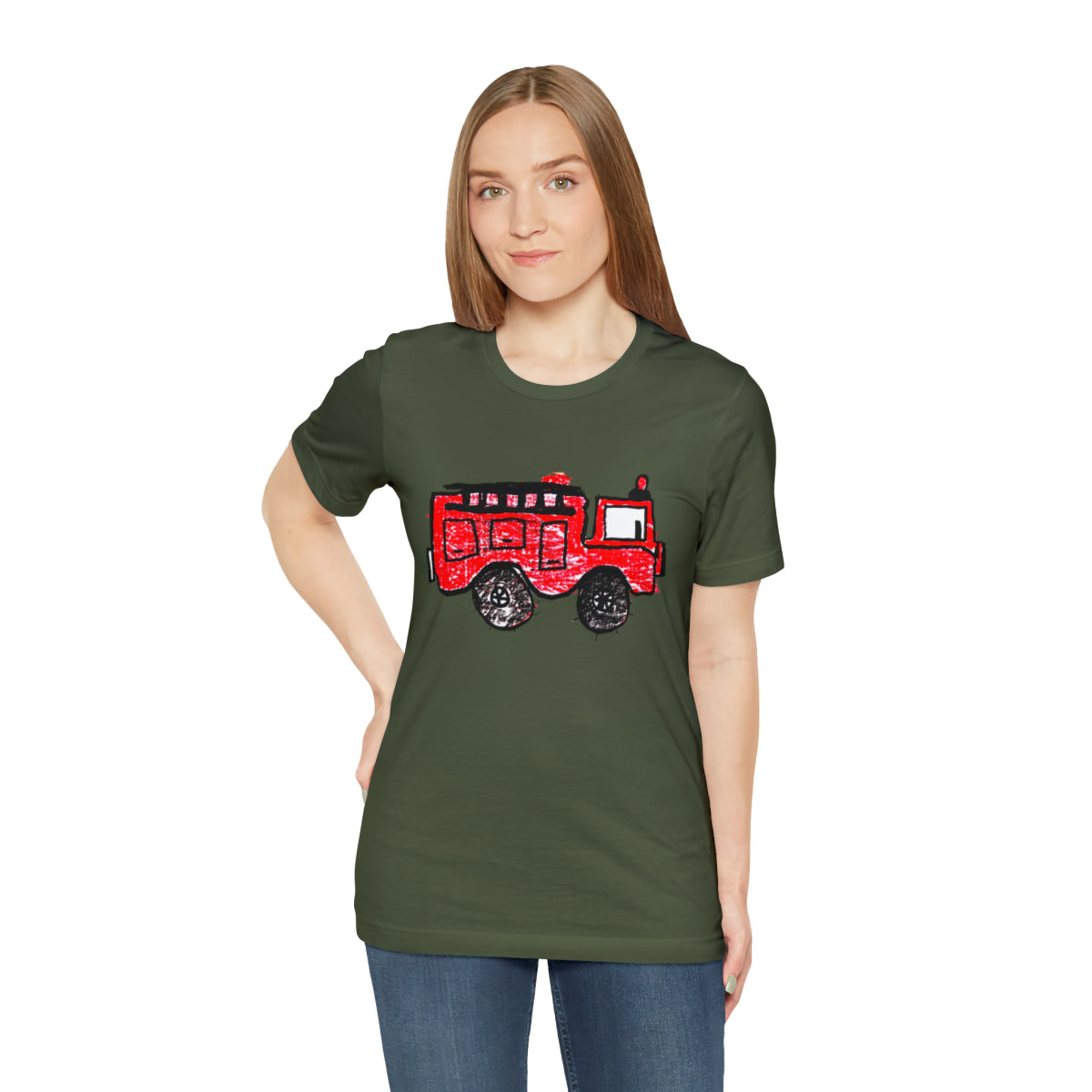 Fire Truck Unisex Jersey Short Sleeve Tee