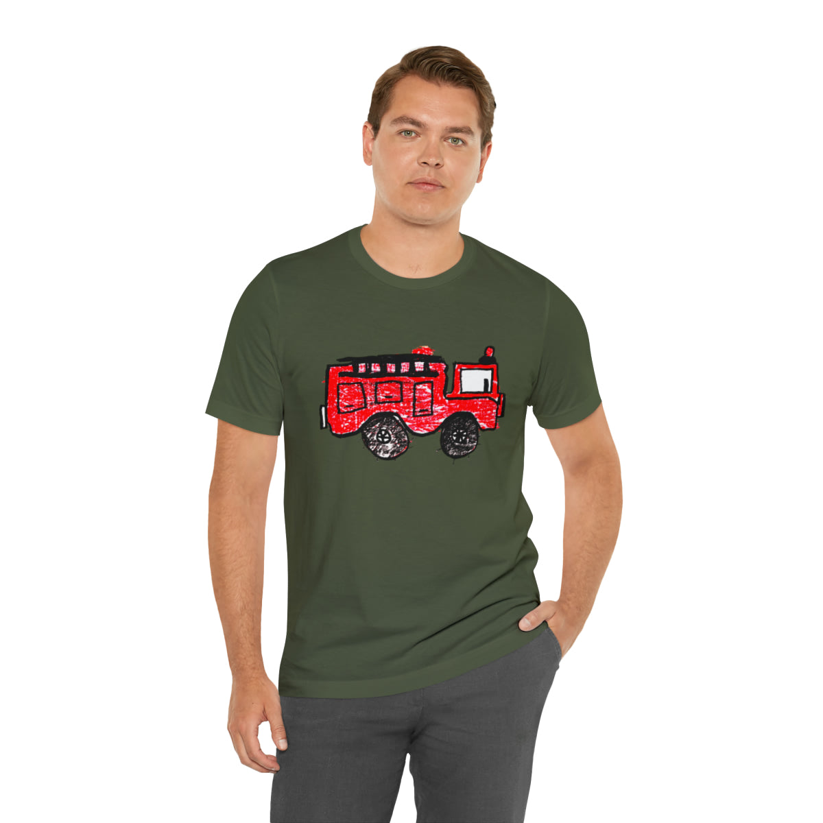 Fire Truck Unisex Jersey Short Sleeve Tee