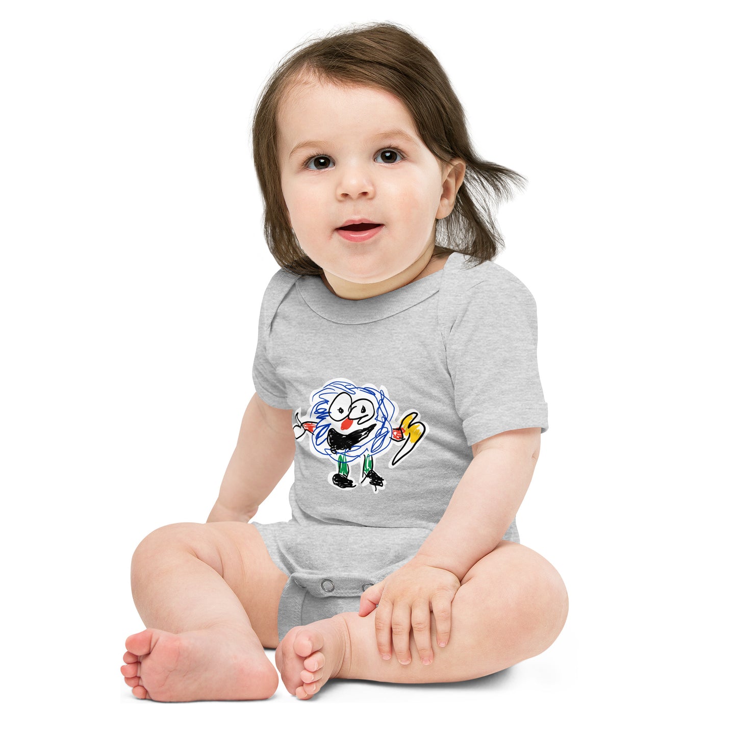 Fluffy Man Baby short sleeve one piece