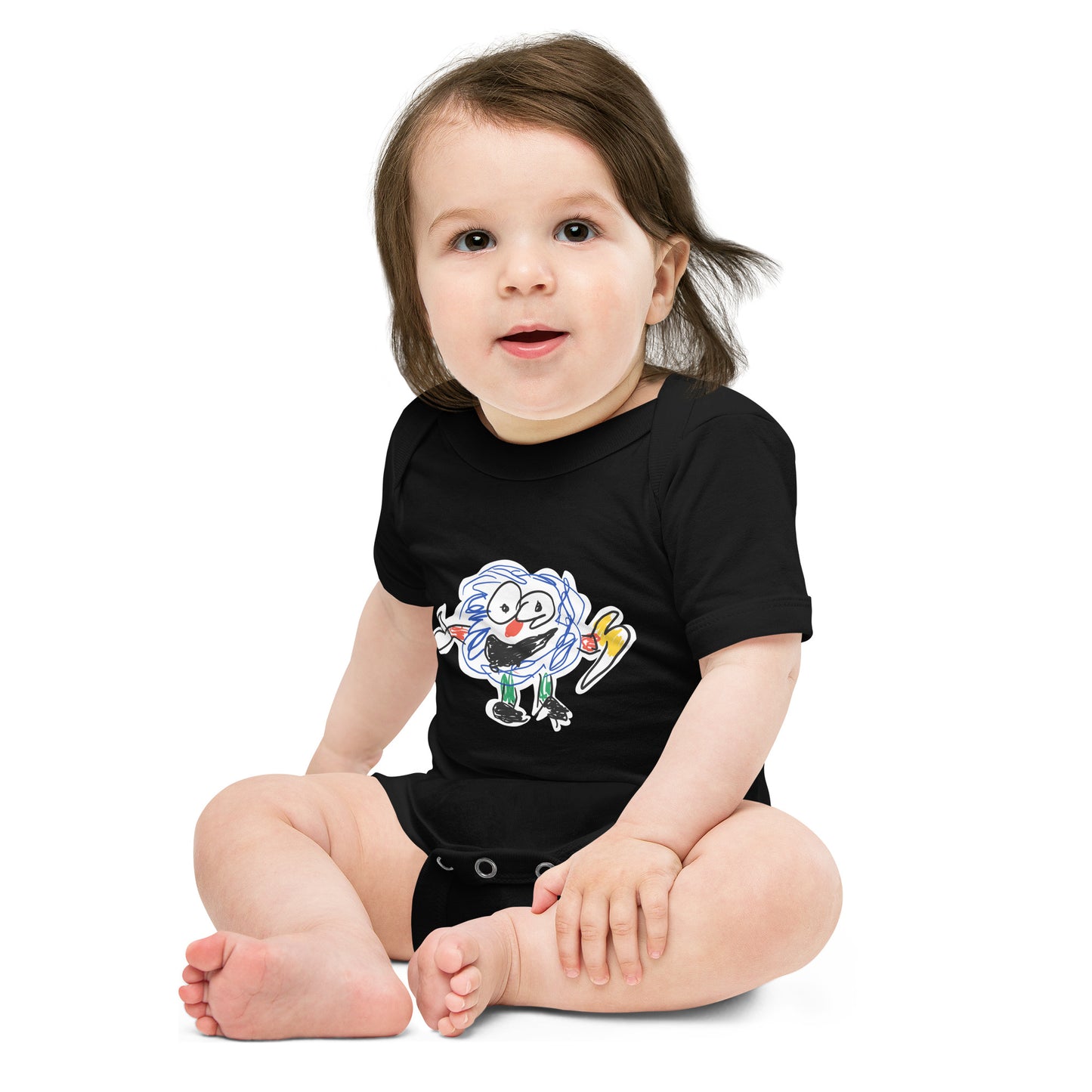 Fluffy Man Baby short sleeve one piece