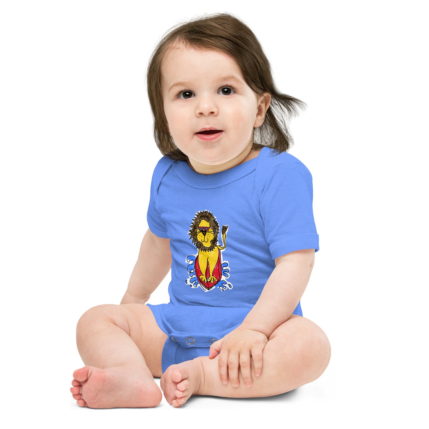 Surf Lion Baby short sleeve one piece