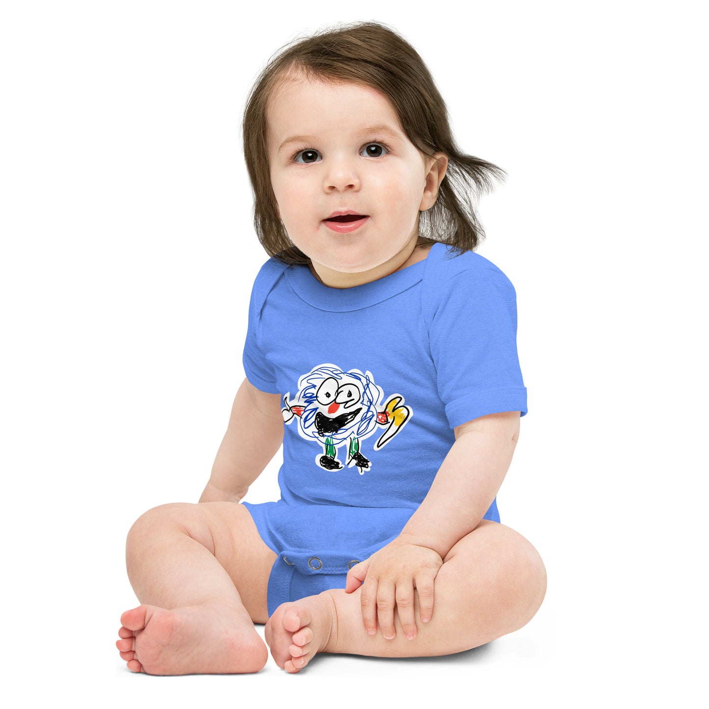 Fluffy Man Baby short sleeve one piece