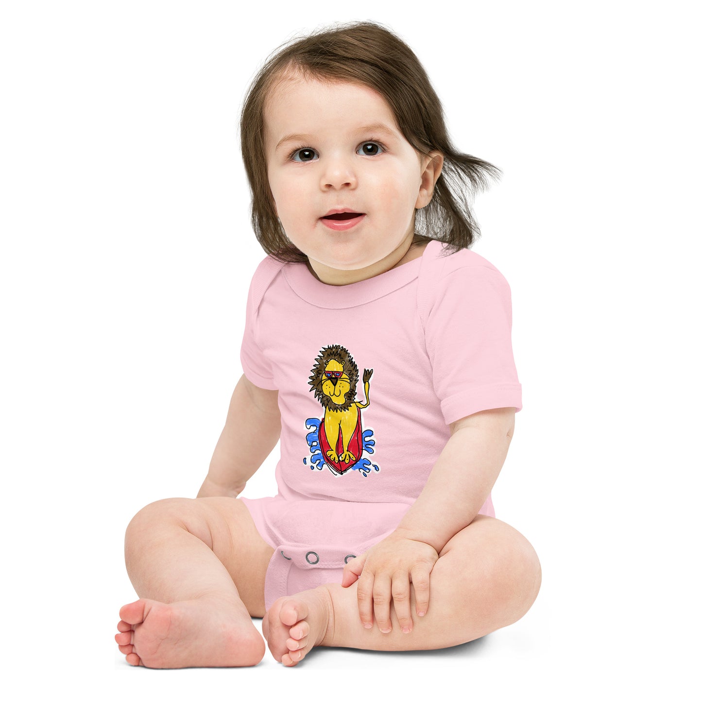 Surf Lion Baby short sleeve one piece