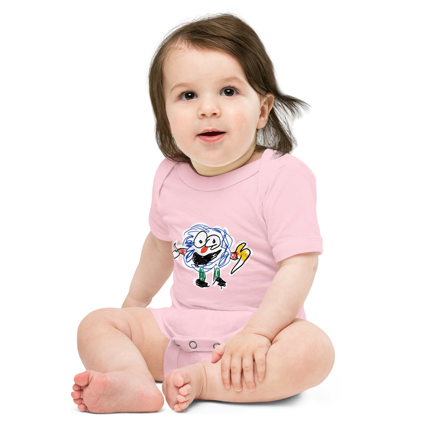 Fluffy Man Baby short sleeve one piece