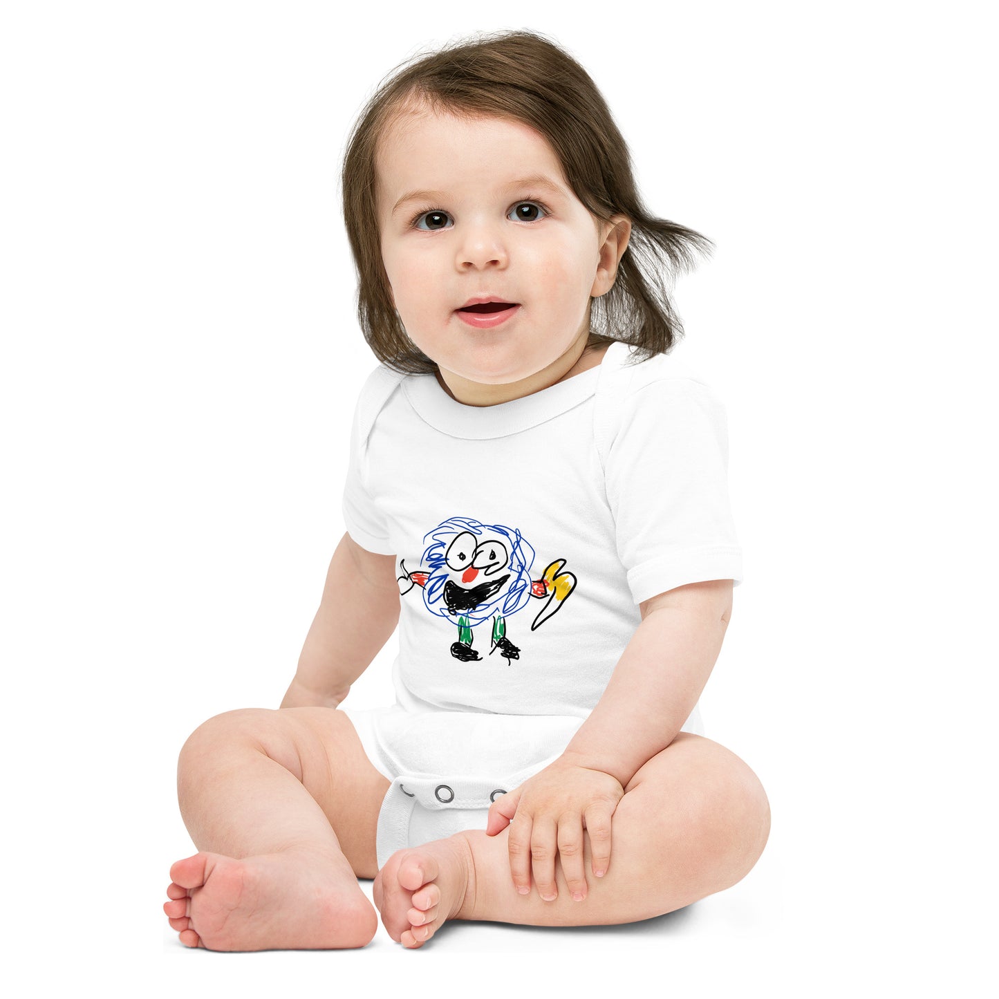Fluffy Man Baby short sleeve one piece