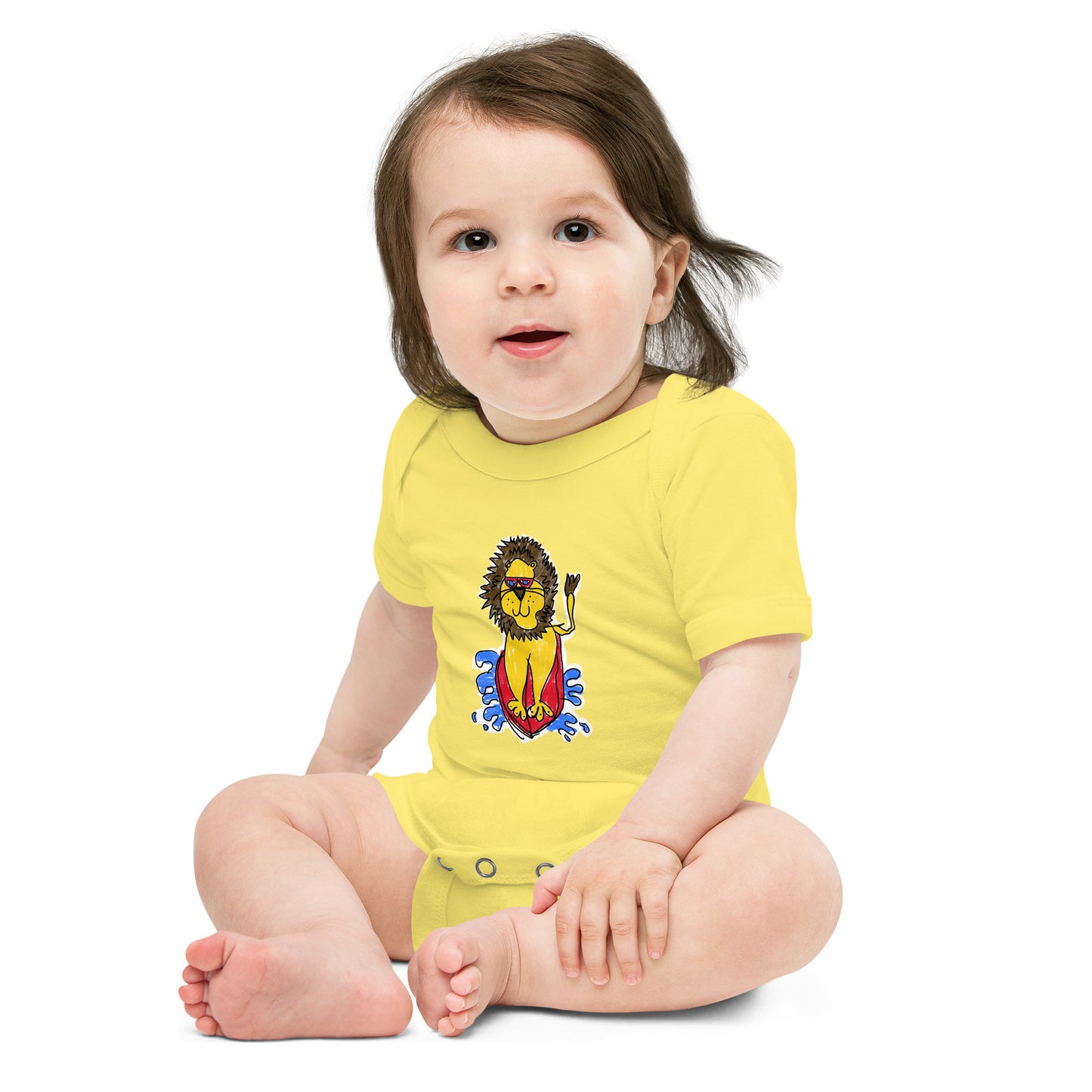 Surf Lion Baby short sleeve one piece