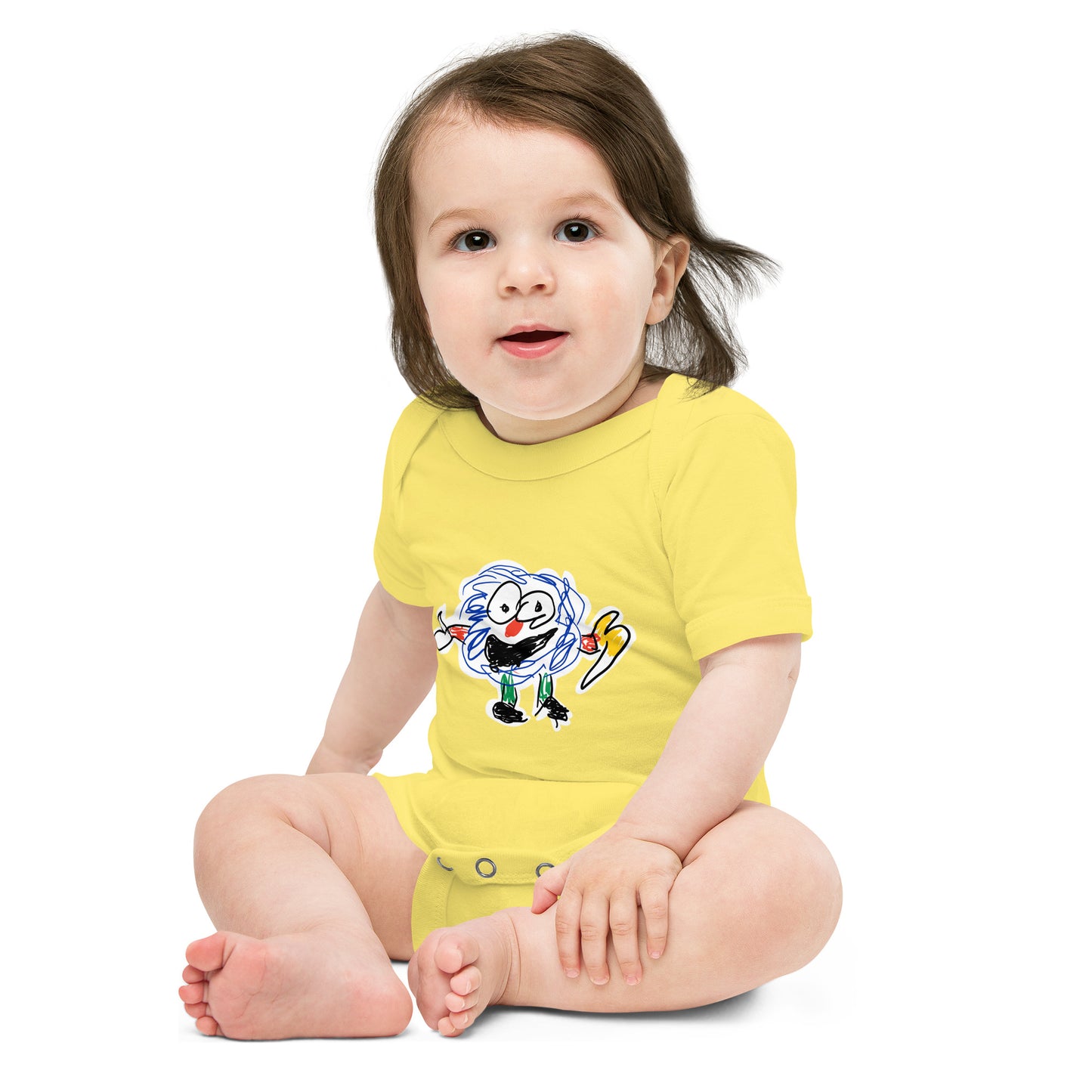 Fluffy Man Baby short sleeve one piece