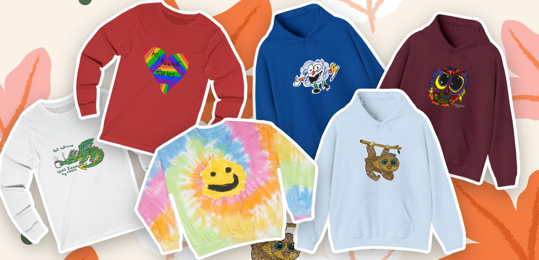 Cozy Up in Style: Long Sleeves, Hoodies, and a Splash of Tie-Dye!