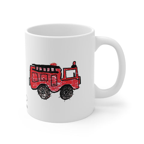 Fire Truck Ceramic Mug 11oz