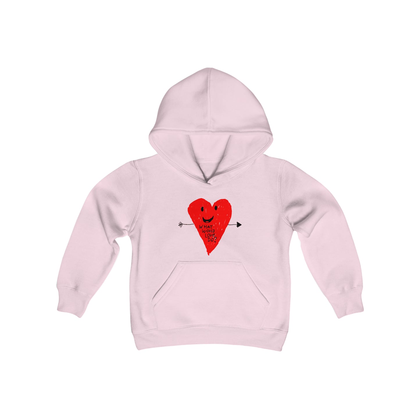 What Would Love Do Youth Heavy Blend Hooded Sweatshirt