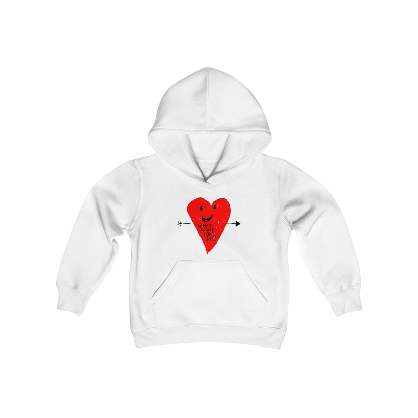 What Would Love Do Youth Heavy Blend Hooded Sweatshirt