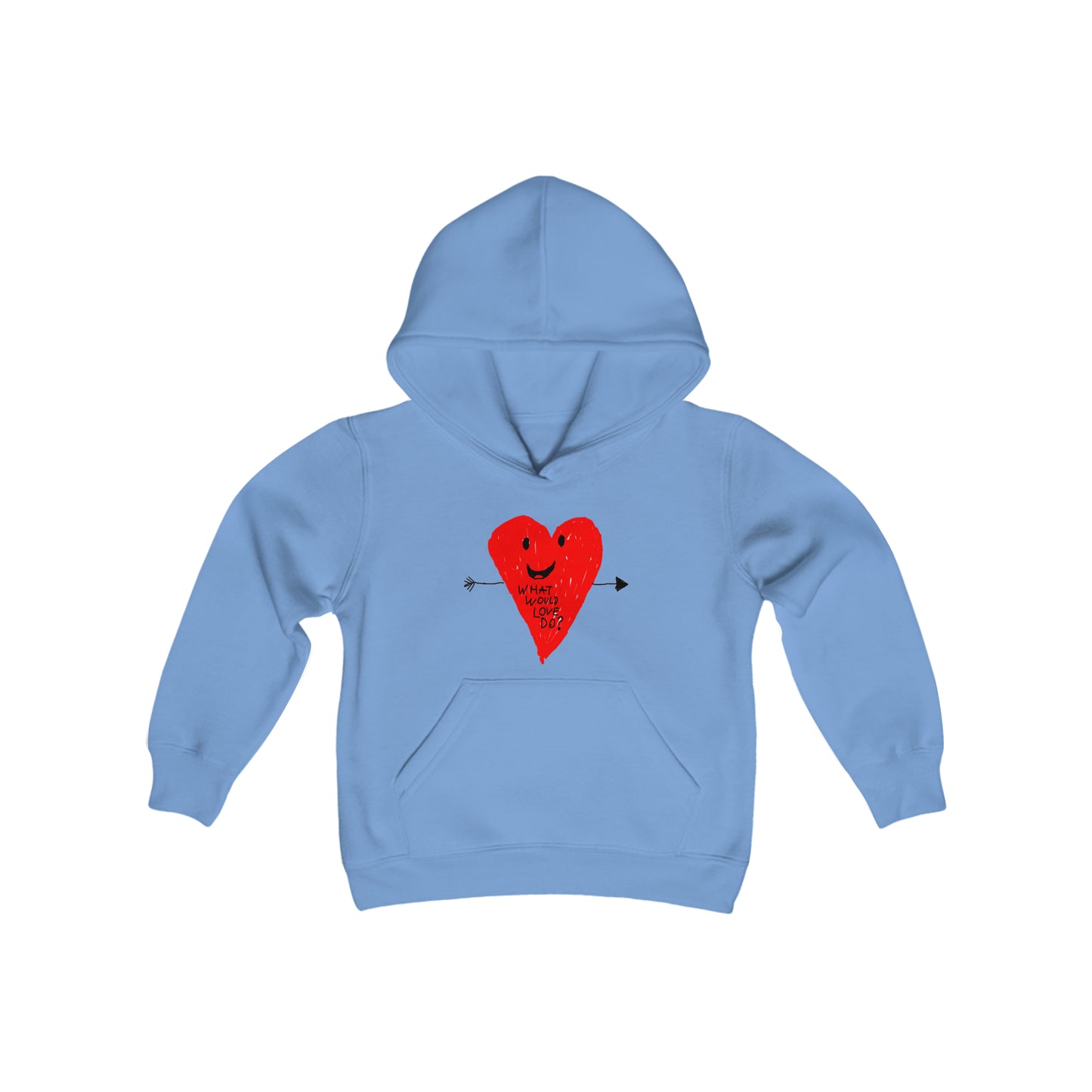 What Would Love Do Youth Heavy Blend Hooded Sweatshirt