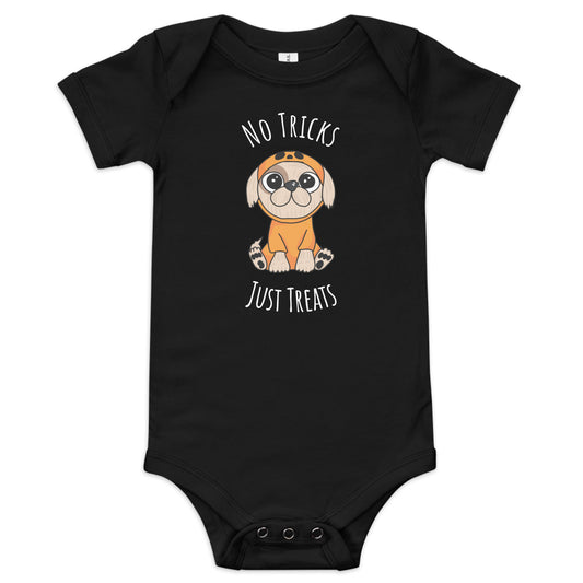 No Trucks Just Treats Pumpkin Dog Baby short sleeve one piece - Supporting Camp Kostopolus