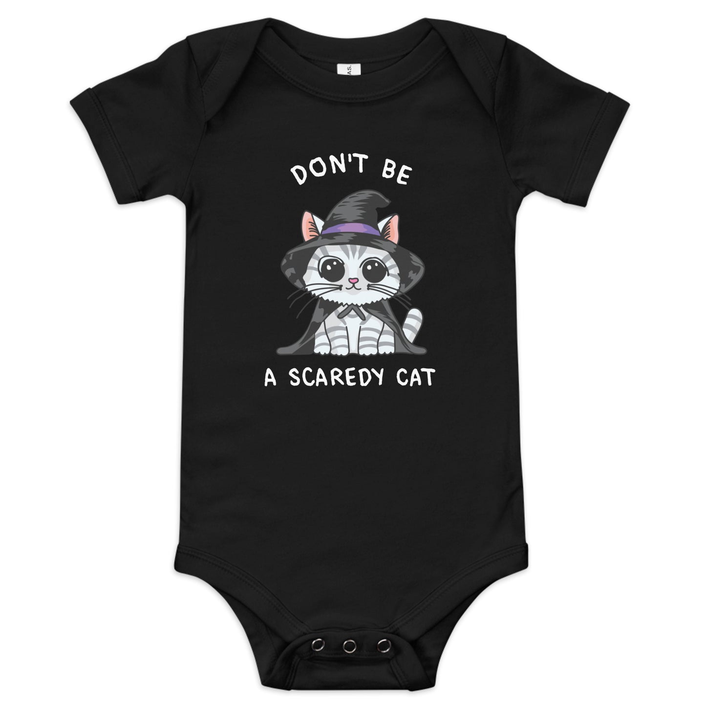 Don't Be A Scaredy Cat Baby short sleeve one piece - Supporting Camp Kostopolus