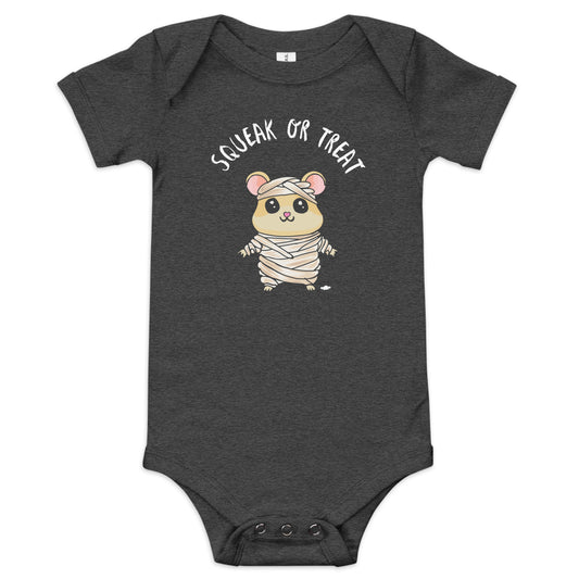 Squeak or Treat Mummy Mouse Baby short sleeve one piece - Supporting Camp Kostopolus