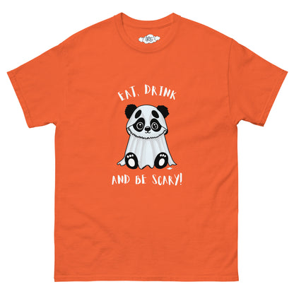 Eat, Drink, and Be Scary Ghost Panda Unisex classic tee - Supporting Camp Kostopolus