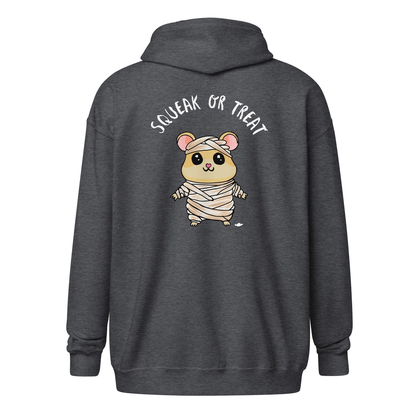 Squeak or Treat Mummy Mouse Unisex heavy blend zip hoodie - Supporting Camp Kostopolus