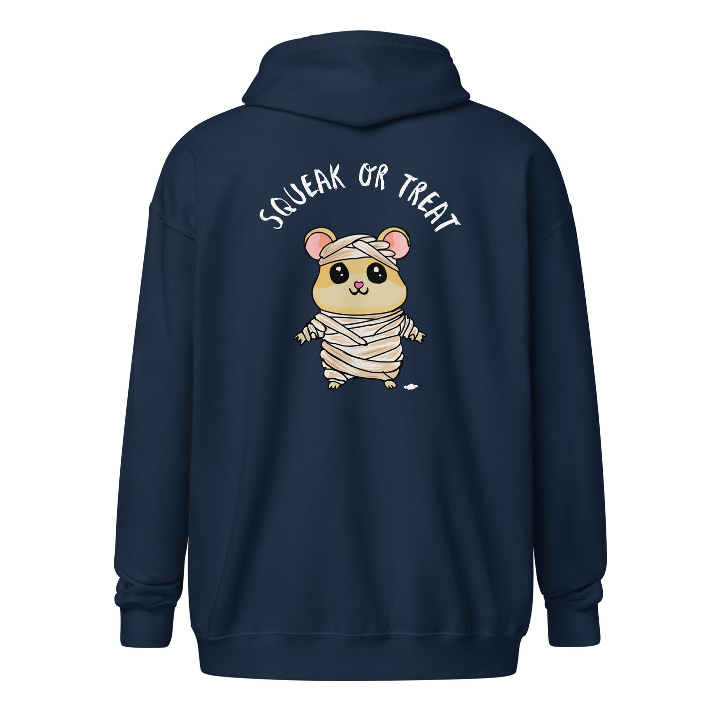 Squeak or Treat Mummy Mouse Unisex heavy blend zip hoodie - Supporting Camp Kostopolus