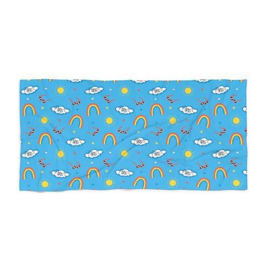 Sunshine and Rainbows Beach Towel