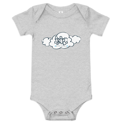 Paper Clouds Apparel Logo Baby short sleeve one piece