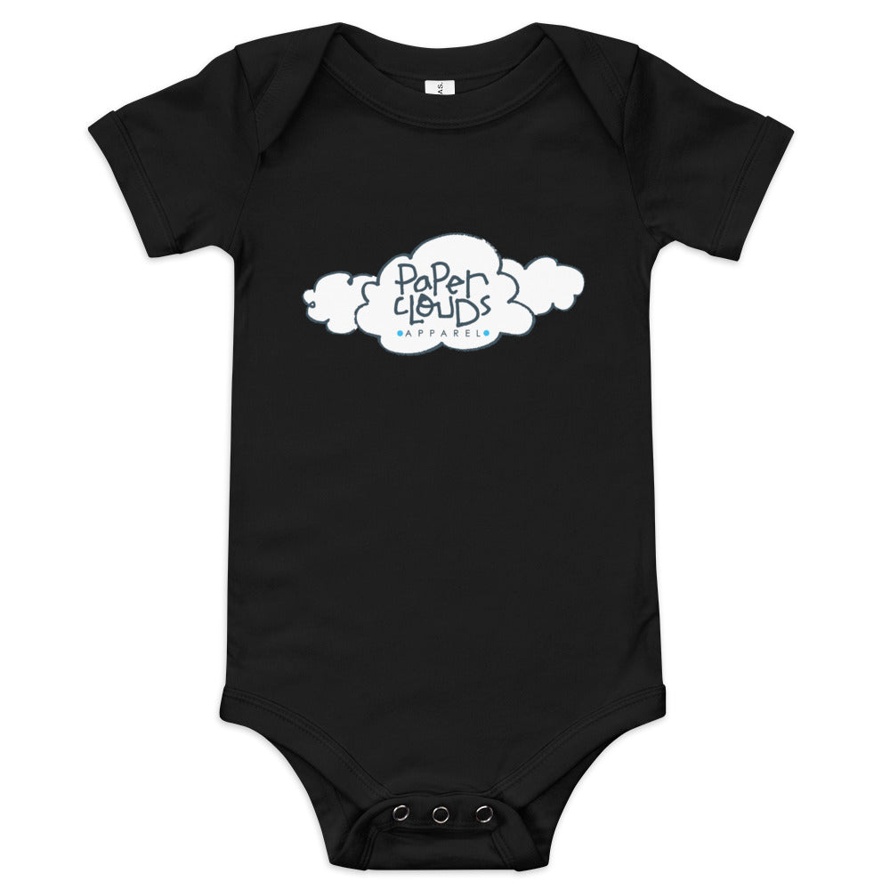 Paper Clouds Apparel Logo Baby short sleeve one piece