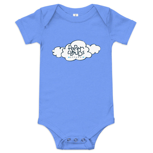 Paper Clouds Apparel Logo Baby short sleeve one piece